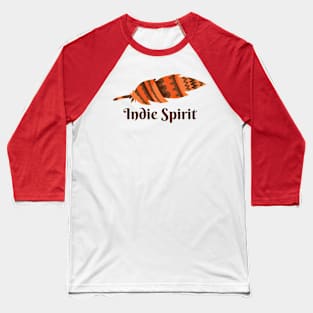 Indie Spirit - Orange Feather Graphic Illustration GC-104-01 Baseball T-Shirt